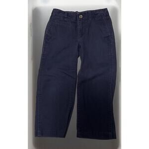 Chaps Brand Size 3T Navy Blue Belted Dress Pants Button Closure Side Pockets